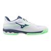 Mizuno Кроссовки унисекс Wave Exceed Light 2 AC Белый Винтажный Индиго Мята Нео-Мята 61GA231837