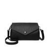 Women's Leather Armpit Bag  Solid Color  Envelope Flip Wallets  Casual Purse  Retro Style