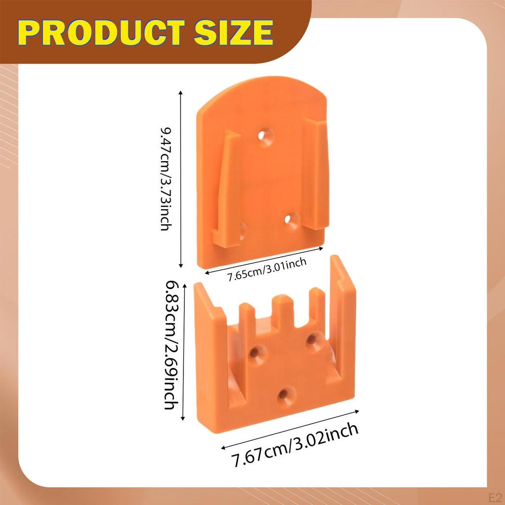 Tool and Battery Holders Wall Organizer Rack Easy to Install Display Storage Shelf Hangers for Drill