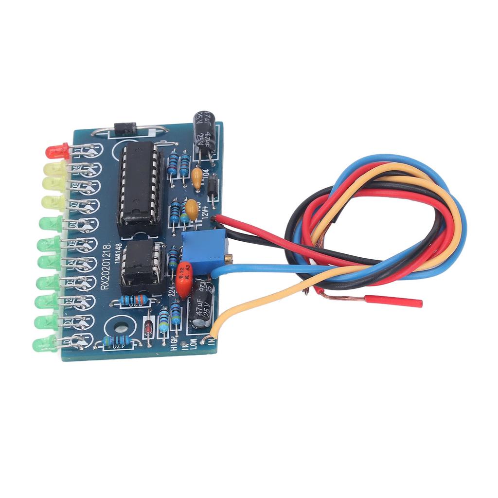 Светодиодный модуль индикатора уровня звука 10 сегментов 11 шт. 3 мм светодиодов Плата индикатора уровня звука для VU-метра Предусилитель