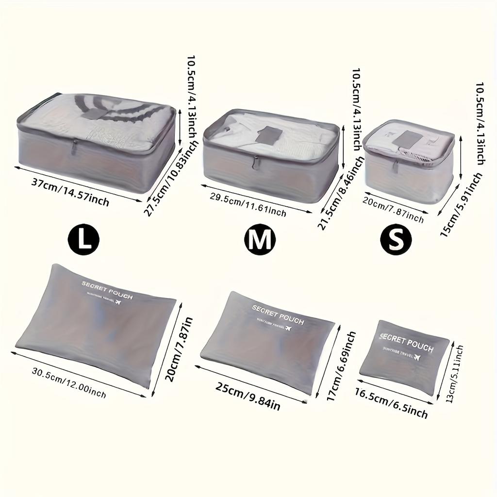 Multi-functional Storage Bag Travel Storage Six-piece Suitcase Storage Bag Clothing and Underwear Arrangement