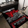 1 шт. RAMMSTEIN WORCESTER Домашний офис, Прочный полиэстеровый коврик для пола с легкой очисткой, Декор для офиса, Городской стиль, Нескользящая основа