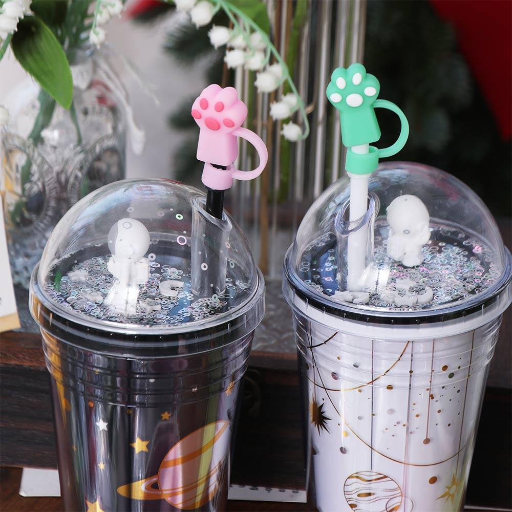 10 мм крышка для соломинки «кошачья лапка» с защитой от проливания, симпатичный стакан-заглушка для соломинки