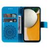 For Samsung Galaxy A15 5G Phone Case Sunflower Imprinted Leather Wallet Stand Cover with Strap
