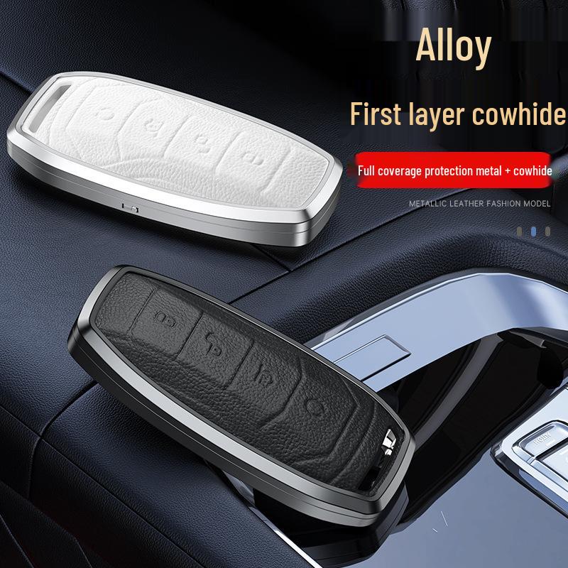 BYD Car Key Fob Case: Qin Pro, Song PLUS, Han MAX, Tang E9 - Aluminum Alloy Shell and Buckle
