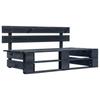 Day and Night - Day and Night Black Wooden Garden Pallet Bench