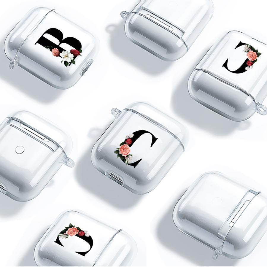 Прозрачные чехлы для наушников с начальной буквой Чехол для Airpods 3 4 Pro Pro2 1 Pro3 2
