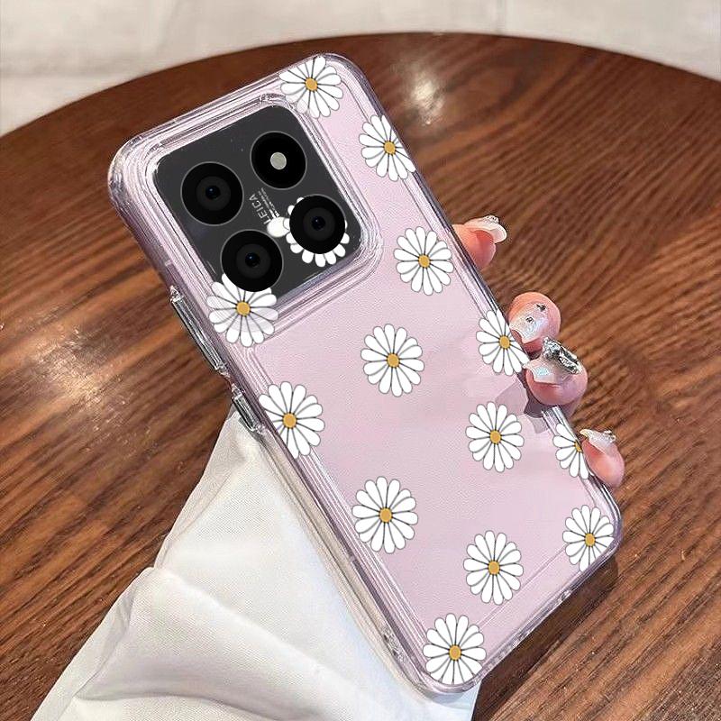 Чехол с узором из мелких цветов для Xiaomi Redmi Note 15 Pro 4G Funda Redmi Note 14 13 Pro 5G Прозрачный силиконовый мягкий чехол