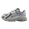 1906 Synthetic Leather Mesh Comfortable Simple Fit Lightweight Breathable Low Top Walking Shoes Baby Sneaker Silver Gray IV1906EH-1