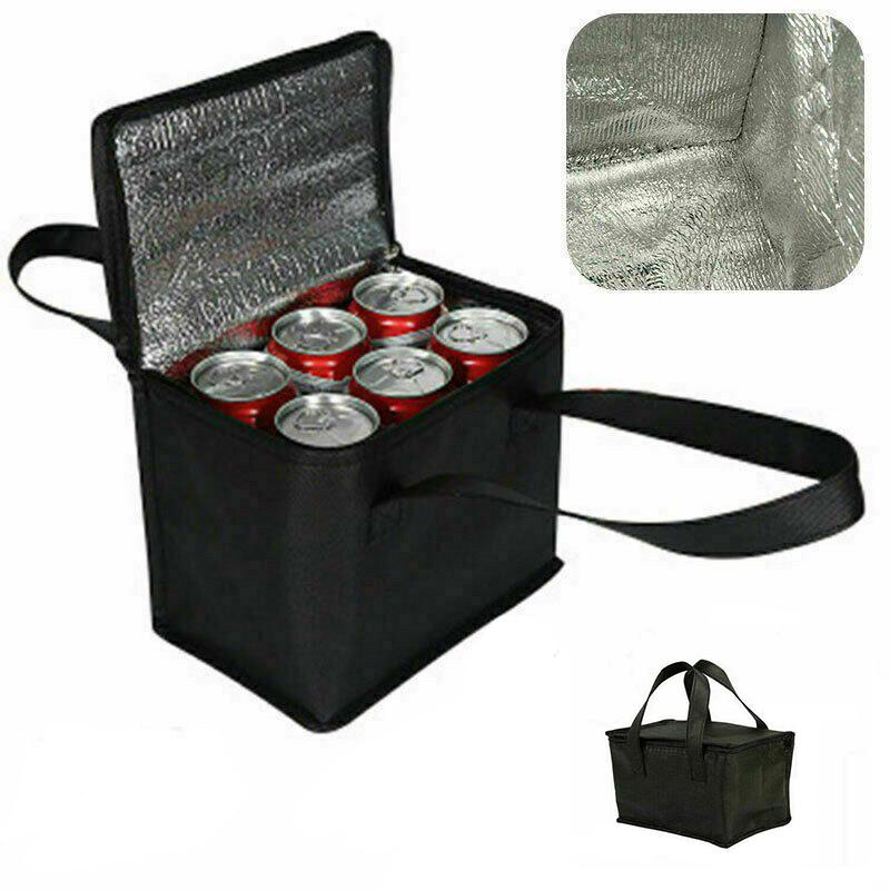 Thermal Insulation Holder Bags Aluminum Foil Lined Ice Bag Carrier Chilling Cooling Can Cool Wine Picnic Holding Temperature Bottle Cooler