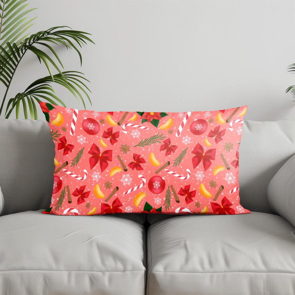 Домашний Декор Рождественские Елки Узор Подушка Подходит Для Дивана Спальни Автомобиля Наволочка Подушка Прямоугольная Подушка Для Спины