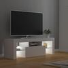 TV Stand with LED Lights White 120 x 35 x 40 cm