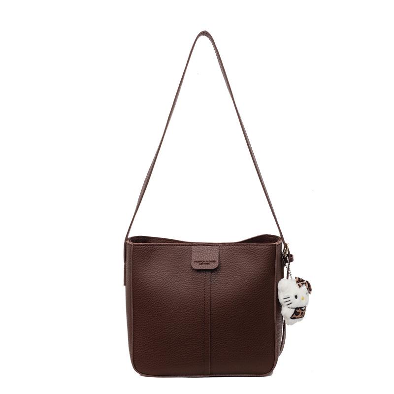 Women's High-End Retro Crossbody Bucket Bag - Autumn/Winter Versatile Fashion Shoulder Bag