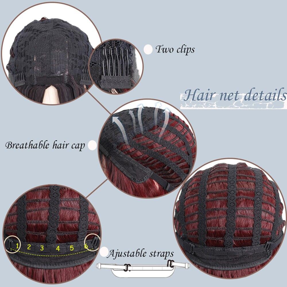 MISS WIG Ombre Brown Red Black Orange Color Long Water Wave Hairstyle Wigs For Women Synthetic Hair High Temperature Fiber Average Size