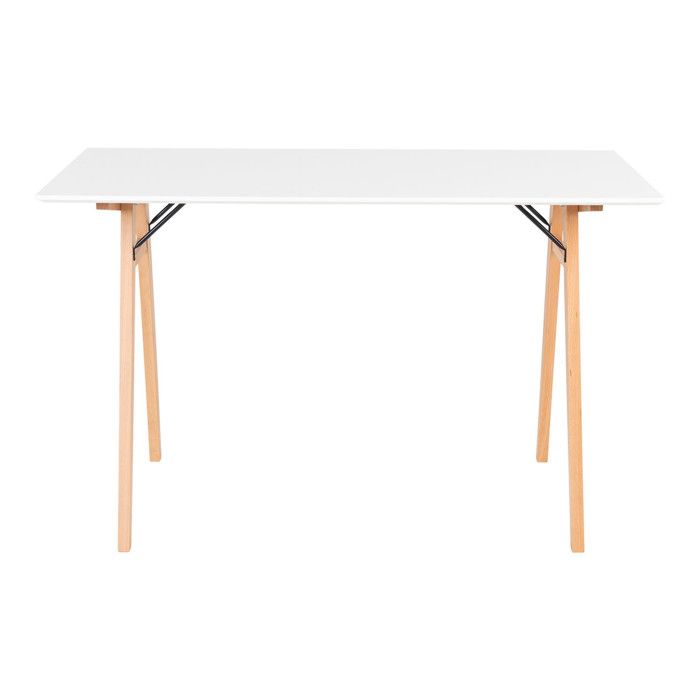 Scandinavian Desk Vangsa White/wood - House Nordic - 60 - Wood - Particle Board