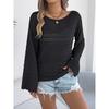 Sexy Off Shoulder Knit Tops For Women Loose Slash Neck Hollow Out Long Sleeved Knit Sweater Casual Loose Feminina