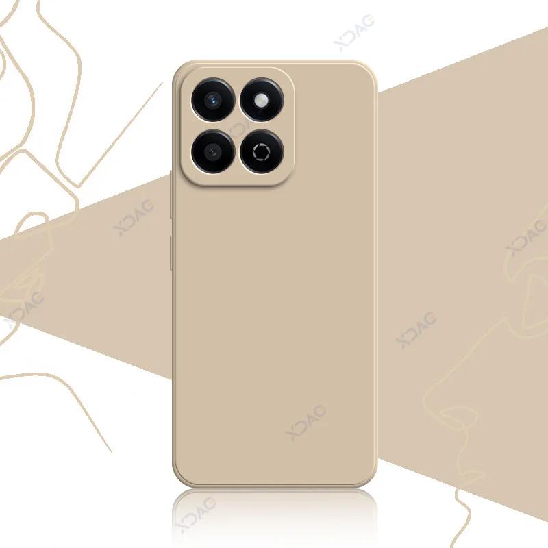 Роскошные квадратные жидкие силиконовые чехлы для Honor 200 Smart 5G 360 мягкие задние крышки для телефонов Honor200Smart полная защитная сумка