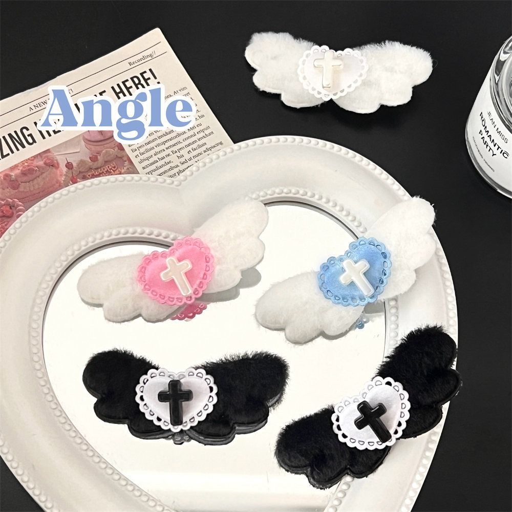 Cross Wing Sweet Cool Hair Clip Aesthetic Harajuku Bangs Duckbill Hair Accessories