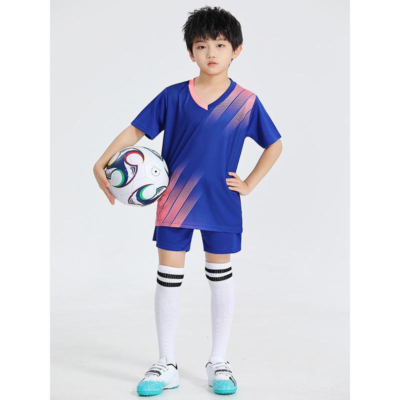 Children'S Football Jersey Set Summer Boys' Badminton Jersey Quick-Drying Primary School Students' Sports Competition Training Clothing