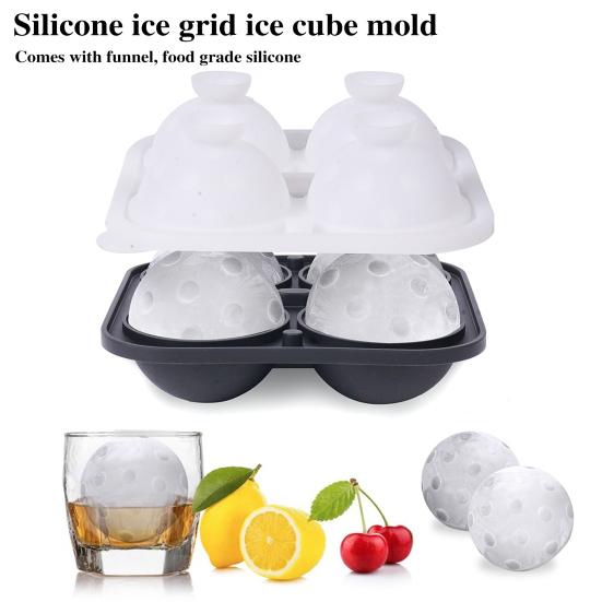 Силиконовый лоток для льда с крышкой, 4 отделения, легко вынимается, не содержит бисфенол-А