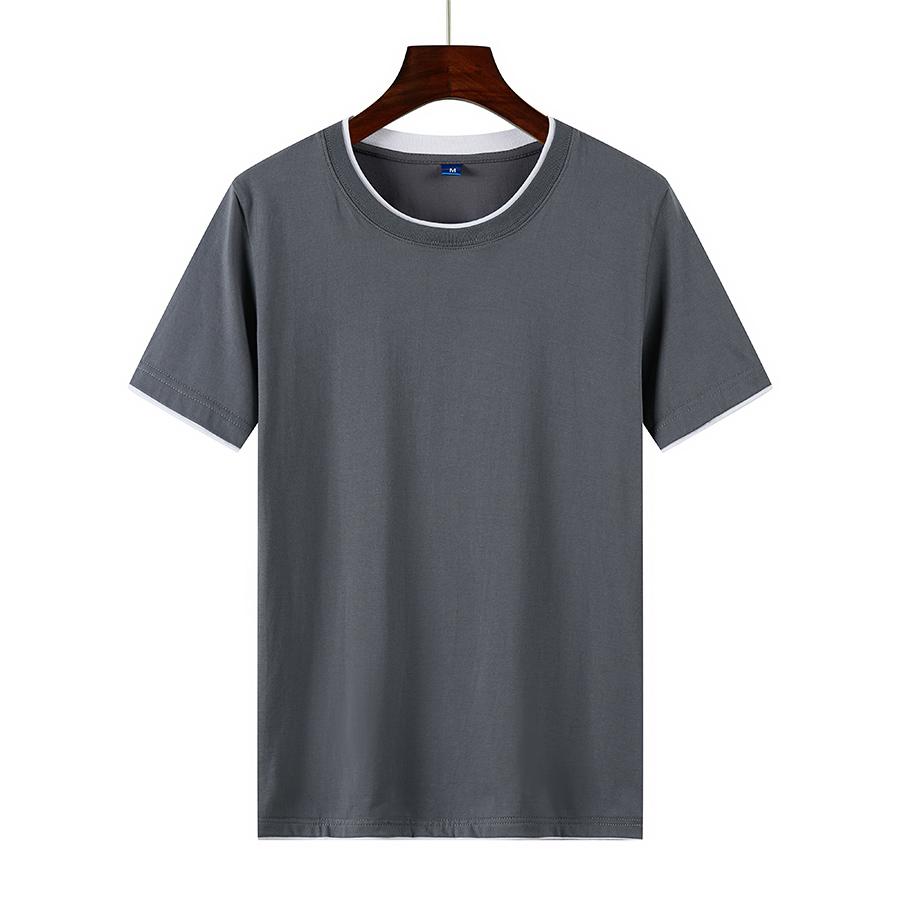 Zirunking 2021 Bilateral T-shirt 100% Cotton Solid T Shirt Unisex Causal O-neck T-shirt Male/Female High Quality Classical Tops SHUALING