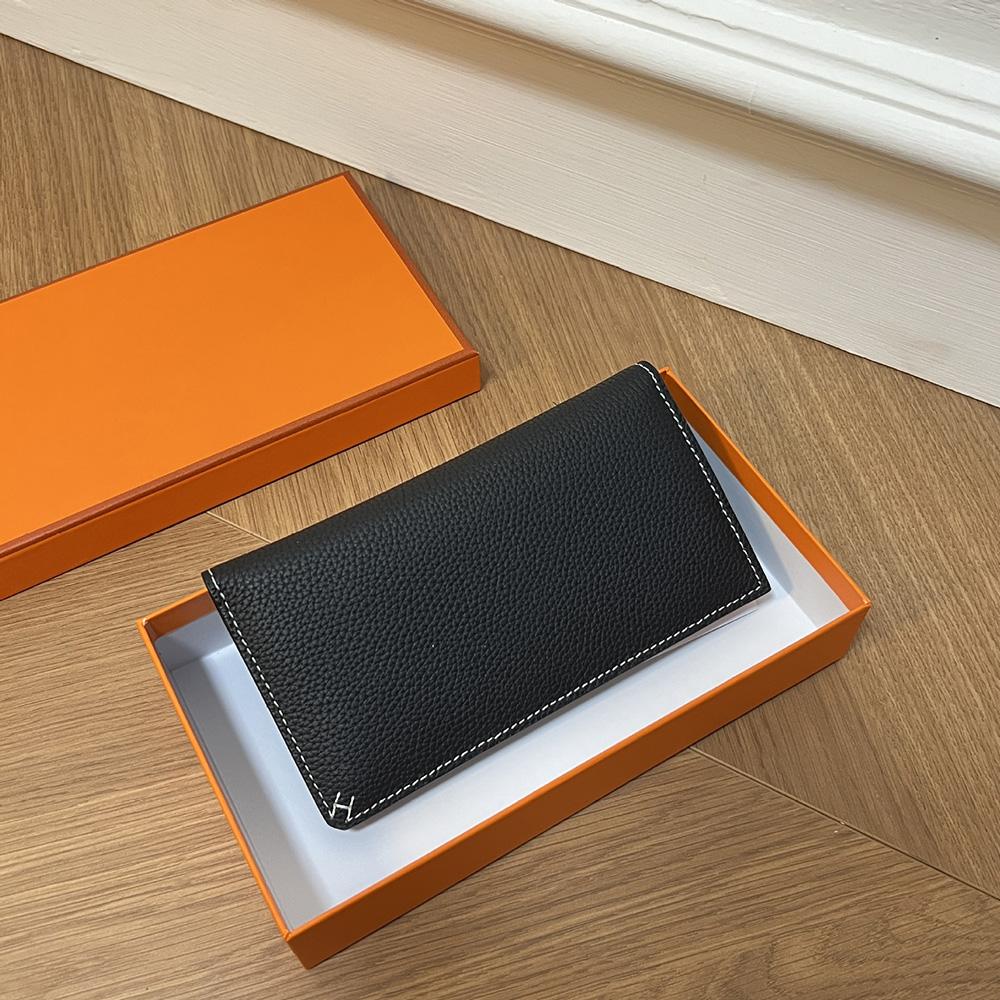 2025 Новые женские кошельки из натуральной кожи, длинный кошелек с нитью H, кошелек из первого слоя коровьей кожи для дам, двойной бумажник