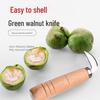Peach & Walnut Opener: Multi-use Green Skin Knife for Peeling Walnuts.
