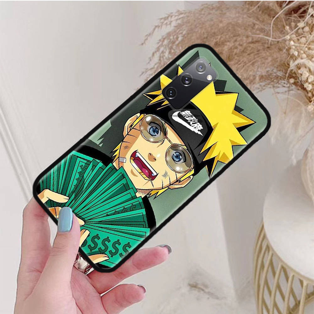 Черный чехол для Xiaomi Poco X6 X4 M5 M6 F5 F6 C65 C55 C50 C51 C40 Pro Redmi 14C A3X 13C 12C 11T 10A 9C Note 7 6 8A Plus W-72 Naruto