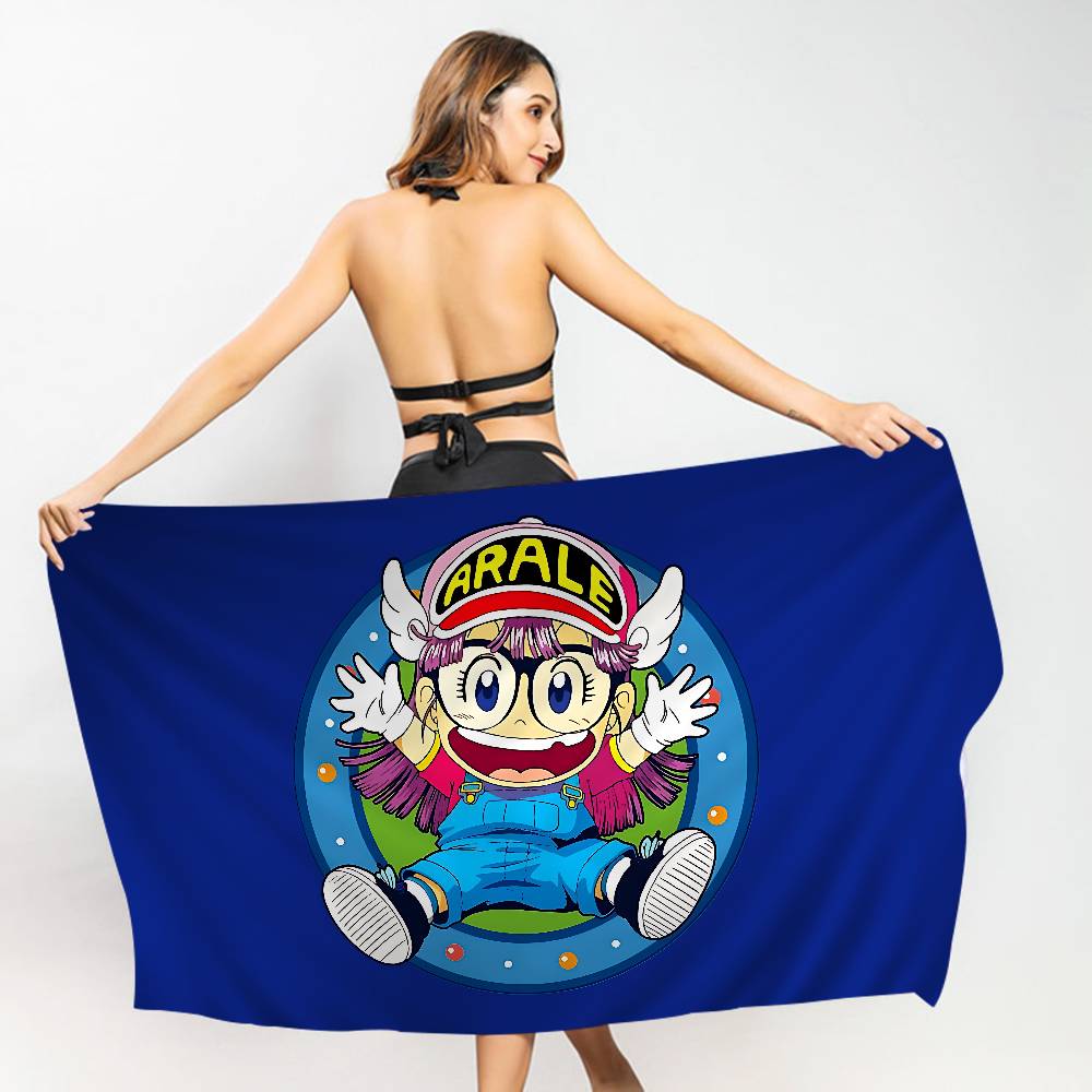 Dr Slump Аниме А-Арале Полотенце для ванны Микрофибра Мягкое Впитывающее Воздухопроницаемое Для Девочек Детей Декоративное Мультяшное Пляжное полотенце