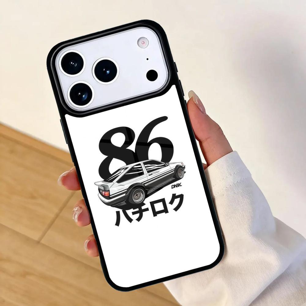 Drift Japanese Anime AE86 Initial D Mobile Phone Case for IPhone 17 AIR 16pro Max 15 14 13 12 11 Bumper Cover