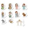 Christmas Nativity 12 Pieces Holy Family Manger Small Nativity Set Christmas Decor for Kids Adults Christian Desk Table Shelf