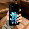 Чехол-бампер Steal A Brainrot Six Seven из мягкого силикона для Samsung Galaxy A73/A71/A72/A70/A53/A52/A51 - Черный