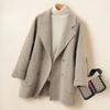 Double-sided Cashmere Coat Women's Medium Long Suit Loose Double-breasted Large Size Pure Wool Coat