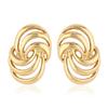 Дизайнерские серьги золотого тона