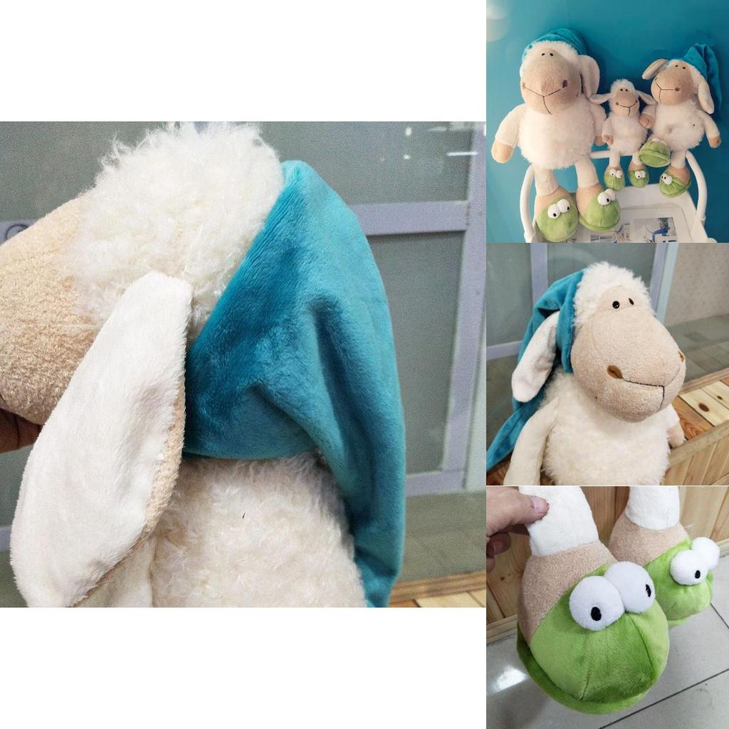 Милая плюшевая кукла-овечка с капюшоном для детей, мягкая и уютная игрушка-овечка для сна