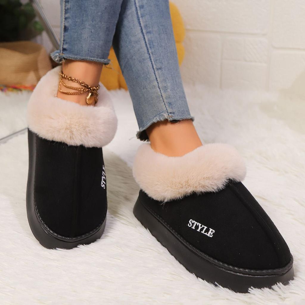 Роскошные удобные теплые зимние тапочки на флисовой подкладке для пары - Элегантные, теплые и удобные, толстая подошва для дома