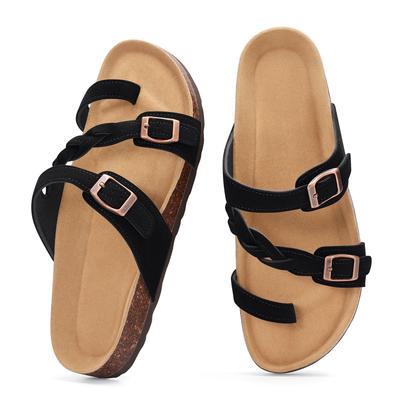 Fashion Smile 2025 Новые летние женские сандалии Модная женская обувь Коровья замша Обувь-картошка Классические нескользящие женские мюли Замшевые шлепанцы