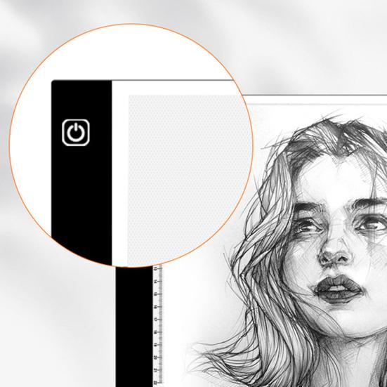 Светодиодная копировальная доска А4 Чертежная доска Трафареты для рисования Анимация Ультратонкий дизайн Копировальные инструменты с регулируемой яркостью