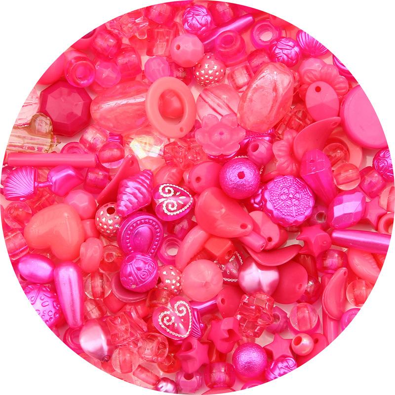 100g/pack Transparent Beads Handmade Jewelry Accessories Mixed Style Headwear Loose Bead Oil Drop Material Random Acrylic DIY Phone Chain Material