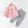 Комплекты одежды из 2 предметов для маленьких девочек, осенне-зимняя одежда для маленьких девочек, детский спортивный костюм для девочек, детская одежда