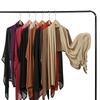 Ombre Modal Fabric Hijab Scarf Double Stitches Edge Cotton Viscose Muslim Women Scarf Soft Lightweight Shawl Rayon Scarf Hijab