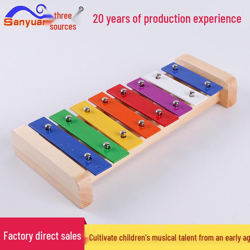 Красочный 15-нотный алюминиевый глокеншпиль для раннего развития детей и школьного обучения