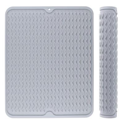 Силиконовый коврик для сушки посуды, термостойкий коврик для сушки посуды для кухонной столешницы, раковины, ящика холодильника, вкладыш для кухонного сушильного коврика