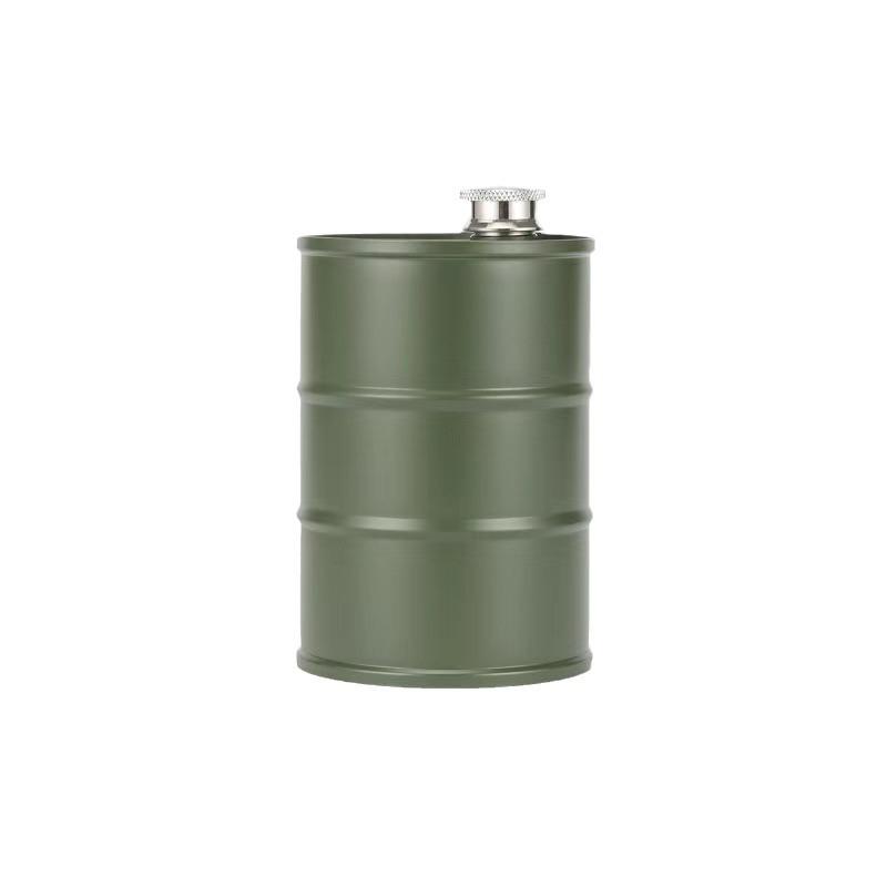 Stainless Steel Cylindrical Wine Pot - Large Capacity Creative Oil Drum Design