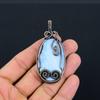 Owyhee Opal Gemstone Pure Copper Wire Wrapped Handmade Pendant Jewelry