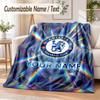 Custom Text Flannel Blanket Chelsea FC Print Warm Cozy Blanket Home Sofa Bedding