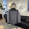 Большая пуховая куртка Канадская мужская и женская новая экспедиционная пуховая куртка утолщенная парная куртка с волчьим мехом