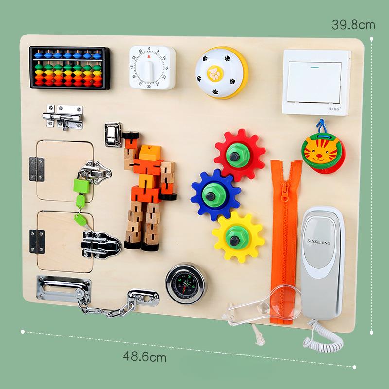 Montessori Teaching Aids Early Education Educational Unlocking Toys Baby Montessori Table Games Busy Board