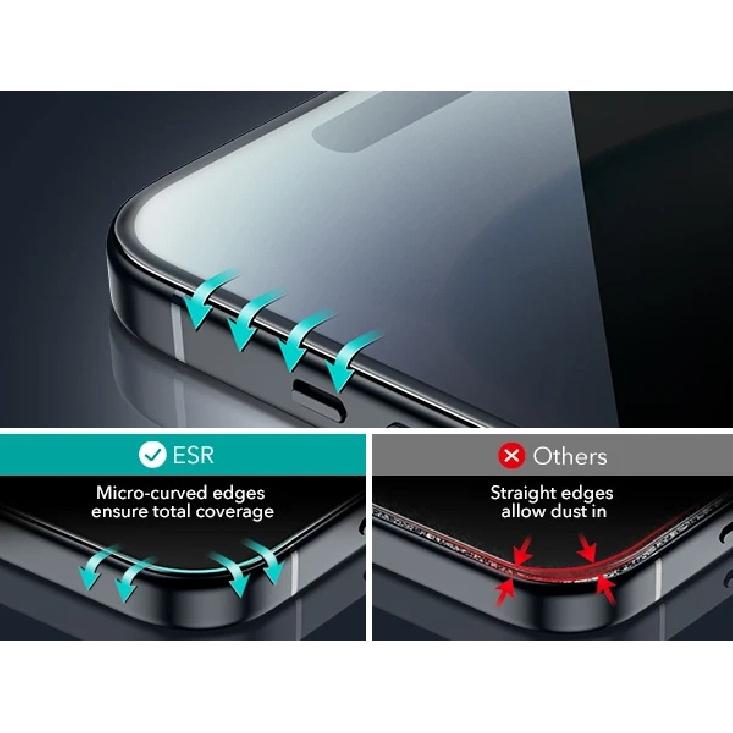 ESR Tempered-Glass Screen Protector iPhone 13/14/15/16/17 Pro Max HD Clear Anti-spy Screen Firm For iPhone 17Air&16/15 Plus&16e