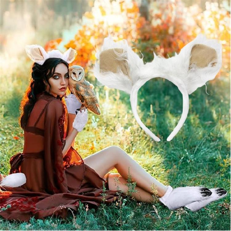 Crystal velutinous Sheep Costume Set With Lamb Ears Band For Halloween Party costume Props For Children Role Play
